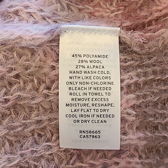 Nordstrom Signature Open Stitch Mock Neck Sweater Rustic Pink Multi Size L & XL - Picture 12 of 16